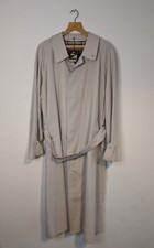 Trench coat vintage Burberrys beige panna taglia UK 54R nuovo con etichette anni 90
