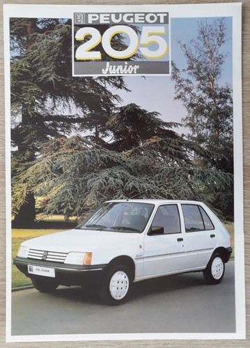 Brochure peugeot 205 junior - peugeot,