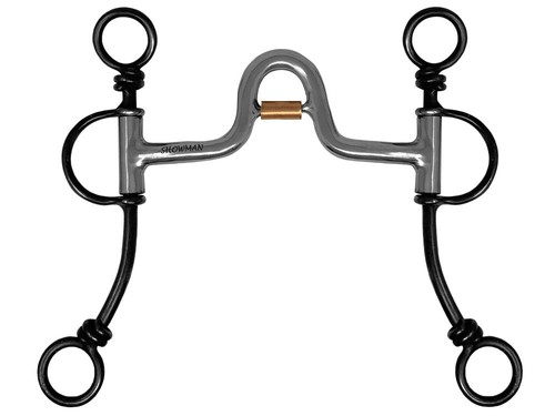 Showman western port curb bit - port,