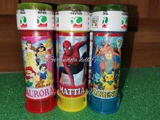 10 Bolle di sapone PERSONALIZZATE Tubetti da 60 ml Bambini Compleanno bollicine