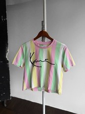 T-shirt girocollo Karl Kani cropped multicolore manica corta logo centrale ta...