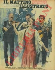 MATANIA Ugo - Piedigrotta 1932 : i "posteggiatori" intonano, in riva al mare, l