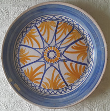 PIATTO Antico da parete o centrotavola CALTAGIRONE Eccezionale misura -- CM. 45