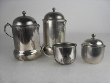 Vecchio servizio da the caffè Placcato argento Sheffield Silver plated gold 24k