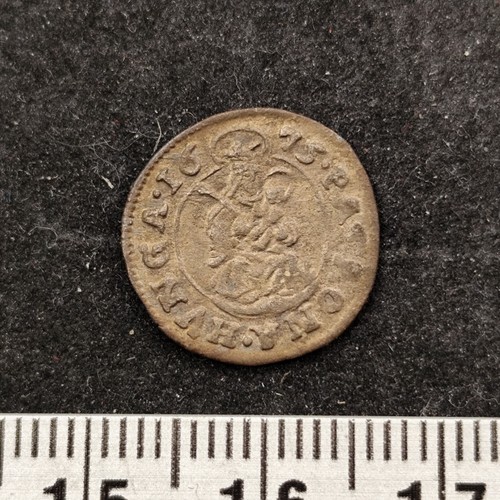 Moneta denaro 1675 ungheria - moneta, in