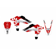 Kit adesivi grafiche Husqvarna TE 250 450 510 2005 - 2007 Rosso moto blackbird