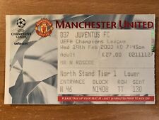 BIGLIETTO STADIO TICKET MANCHESTER UNITED-JUVENTUS CHAMPIONS LEAGUE 2002/‘03