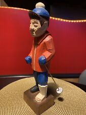 Scultura Sciatore in legno