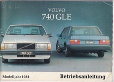 VOLVO 740 GLE Manuale Istruzioni 1984 Manuale Uso e Manutenzione Libretto di Bordo 1 BA