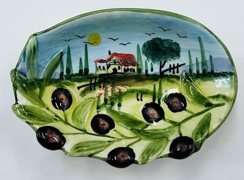 Piatto olive toscana - olive, ceramica