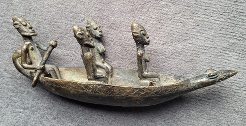 Pirogue bateau dogon - bateau, bronze