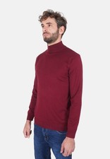 Maglione Uomo Invernale Maglione Mezzo Collo Alto Tinta Unita Lupetto Slim Fit