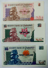 RESERVE BANK OF ZIMBABWE 5 - 10 - 20 dollars   ..1997    neuf