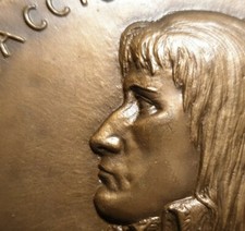 1970 Napoleone Bonaparte 75mm 200y nascita 1769 1969 medaglia bronzo francese Corsica 