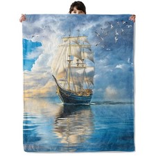 Majestic Sailing Ship Blanket