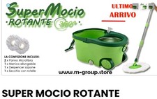 SUPER MOCIO ROTANTE SECCHIO + 2 PANNI MANICO DISPENSER SAPONE + VENDUTO 