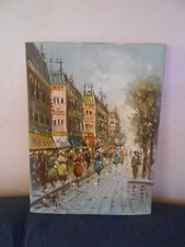 QUADRO OLIO SU TELA PASSEGGIATA A PARIGI