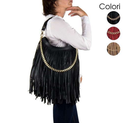 Borsa con frange donna - con,