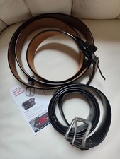 CINTURA PELLE NERA E CUOIO