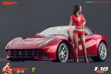 1/18 FERRARI GIRL red dress di SF Scale Figures per CMC Autoart Exoto