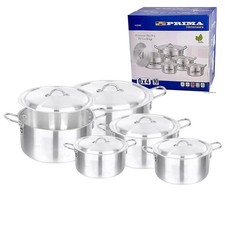 10PCS PENTOLE IN ALLUMINIO PESANTE CON COPERCHI SET PENTOLE PADELLE PENTOLE CUCINA