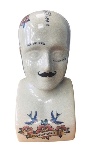 Vtg phrenology head bust - vtg,