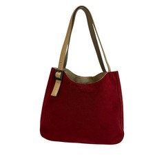 Borsa a tracolla Givenchy reversibile in nylon scamosciato rosso beige vintag...