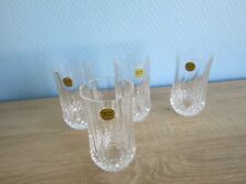 4 verres à orangeade cristal