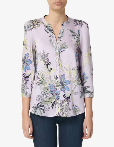 Blusa twill stampato lilla - in,