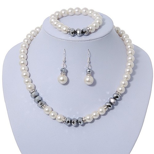 Set collana perle vetro
