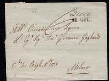 Prefilatelica da Lecco a Milano. (rf. 61)