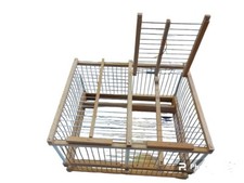 Gabbia recupero Trappola 2 scomparti richiamo allevamento voliera gabbie