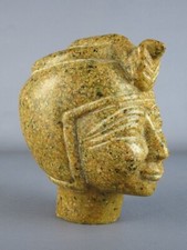 Scultura pietra testa figura antico Egitto riproduzione statua volto XX Sec.
