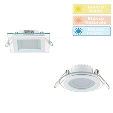 Pannello led slim incasso 9 watt cct tre colorazione di luce 6500k 3000k 4000k