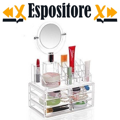 Box portatrucco con specchio - box,