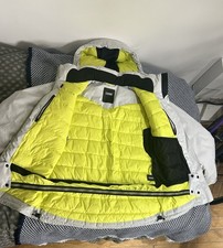 Giacca da sci uomo Colmar - bianco/grigio - taglia 52 (UK Large) - fodera giallo fluo