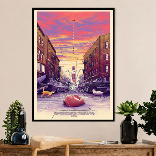 Poster surreal city tramonto - poster,