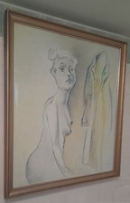 ARTE BRESCIANA NUDO DI DONNA LUCIANO COTTINI CALVISANO GRANDE OLIO TELA 115x100