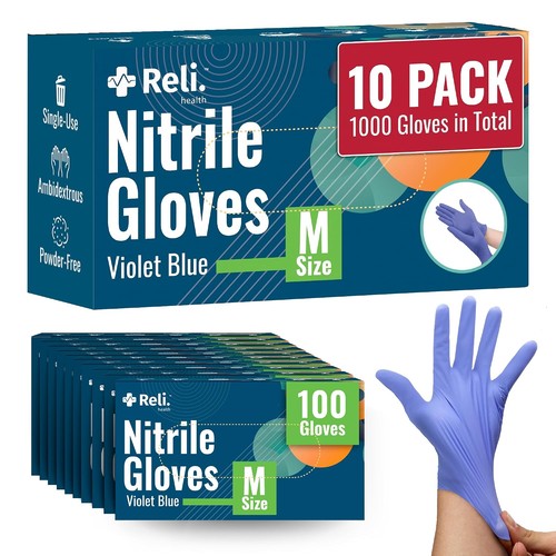 Guanti nitrile medio senza - guanti,