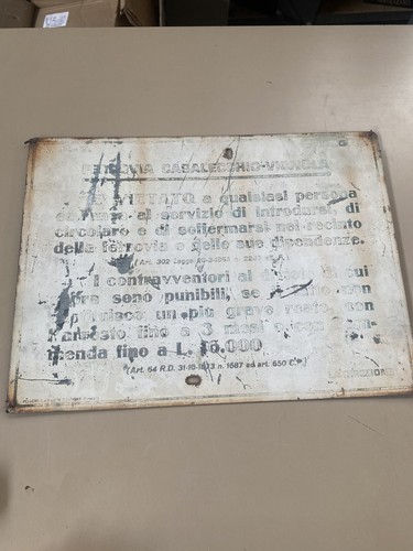 Tabella insegna ferroviaria - tabella,