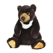 ASIAN BLACK BEAR SITTING PLUSH
