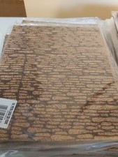 10 fogli sughero presepe muro effetto pietra allungata con fuga dim. 25x20 cm x5