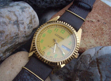 CITIZEN AUTOMATICO JAPAN PLACCATO ORO GIALLO 18KT DAY-DATE- MOV. MIYOTA 8200