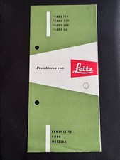 #A0643-Proiettori Leica di Leitz, Prado 150,250, 500,66 istruzioni