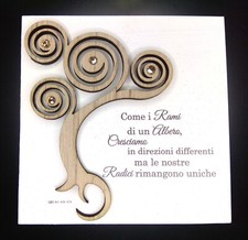 Negò Appendichiavi Ceramica Albero della Vita "Serie Frasi Albero" MADE IN ITALY