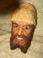 Targa maschera da parete testa di gesso cosacco Bossons Inghilterra vintage