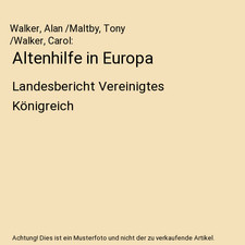 Altenhilfe in Europa