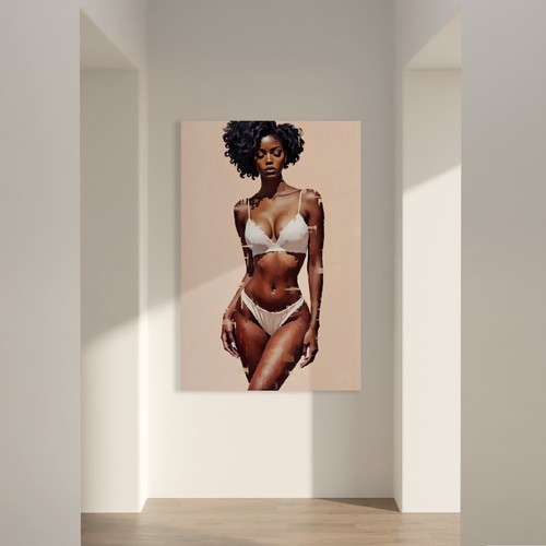 Elegante arte donna - , nera,