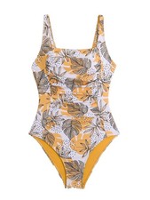 Costume da Bagno Intero da Donna, Vintage, con Scollo Quadrato, Modellante,3816