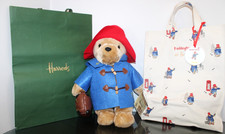 HARRODS COLLAB PADDINGTON BEAR 16" PELUCHE ORSACCHIOTTO TOTE & SHOPPING BAG NUOVO